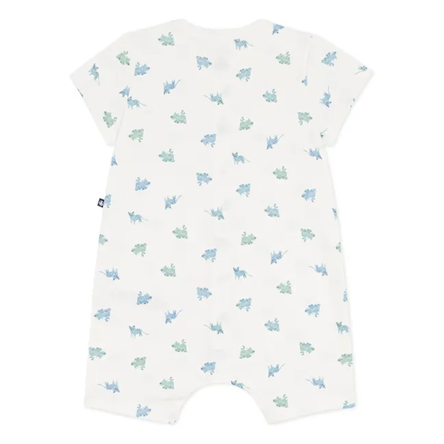 Combishort Animaux Coton Bio | Blanc