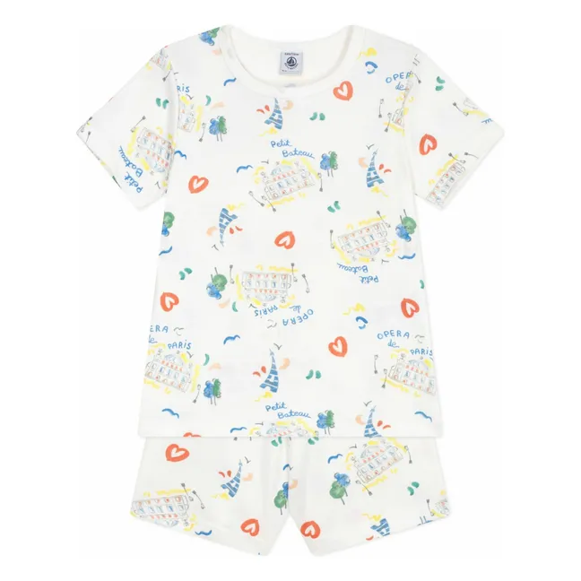 Pyjama Short - Petit Bateau x Opéra de Paris | Blanc