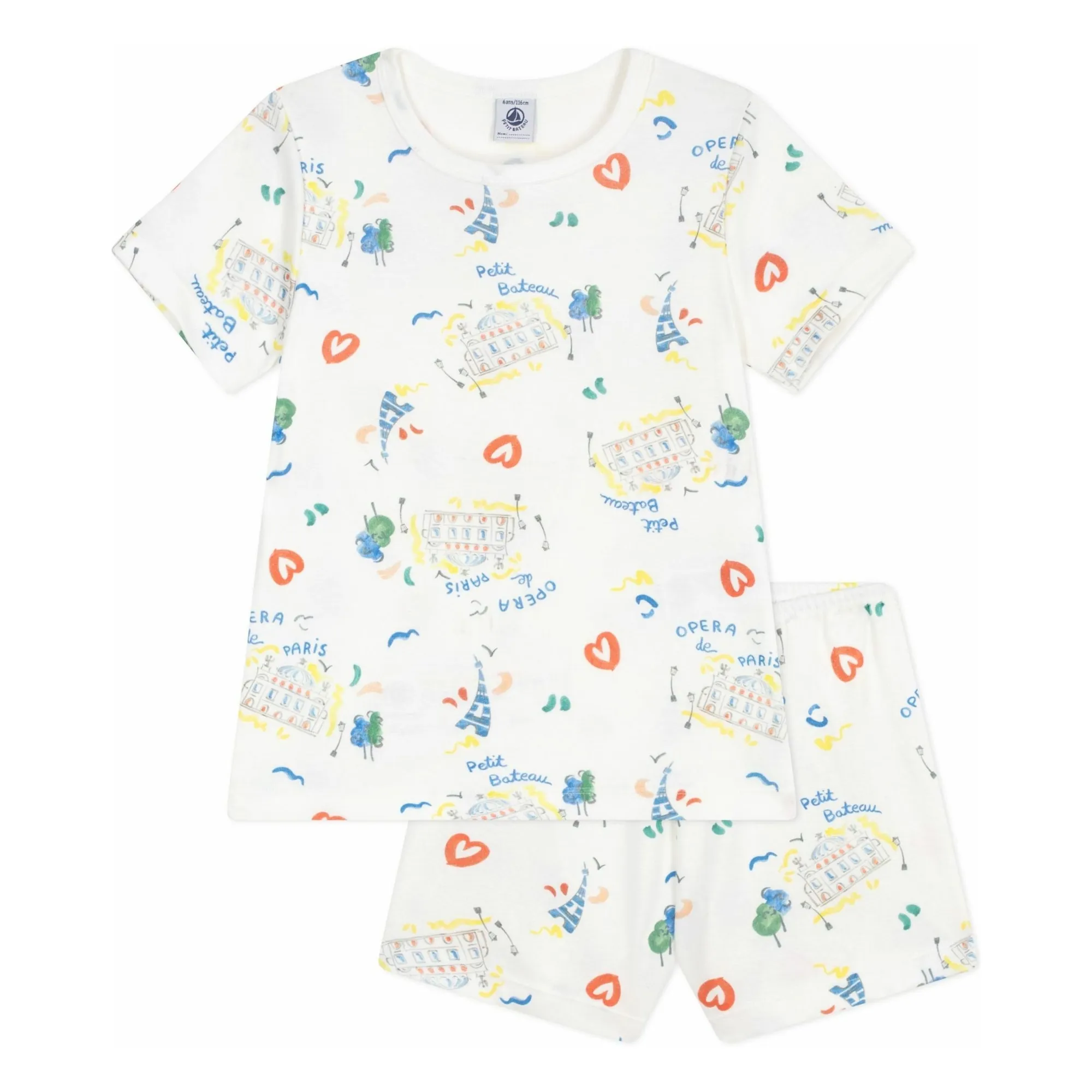 Petit Bateau White Pyjama Short Opera
