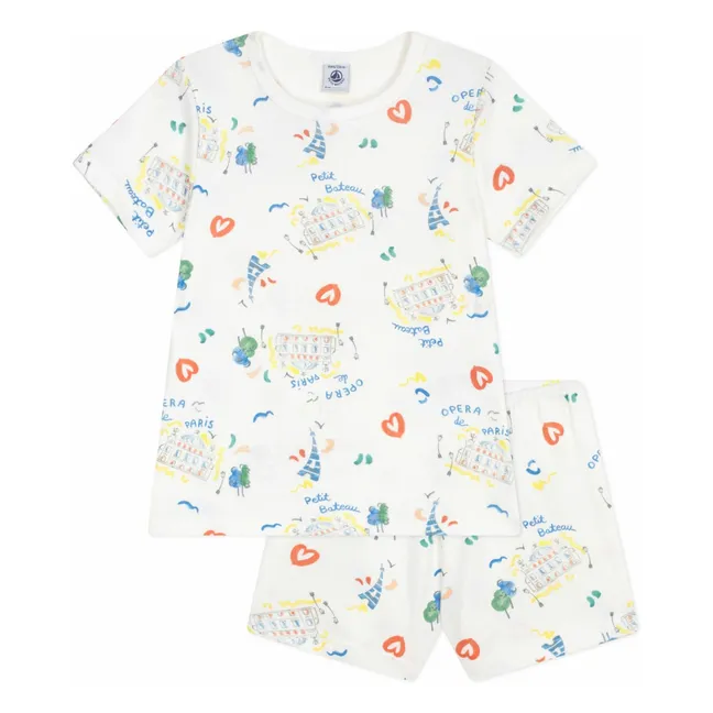 Pyjama Short - Petit Bateau x Opéra de Paris | Blanc