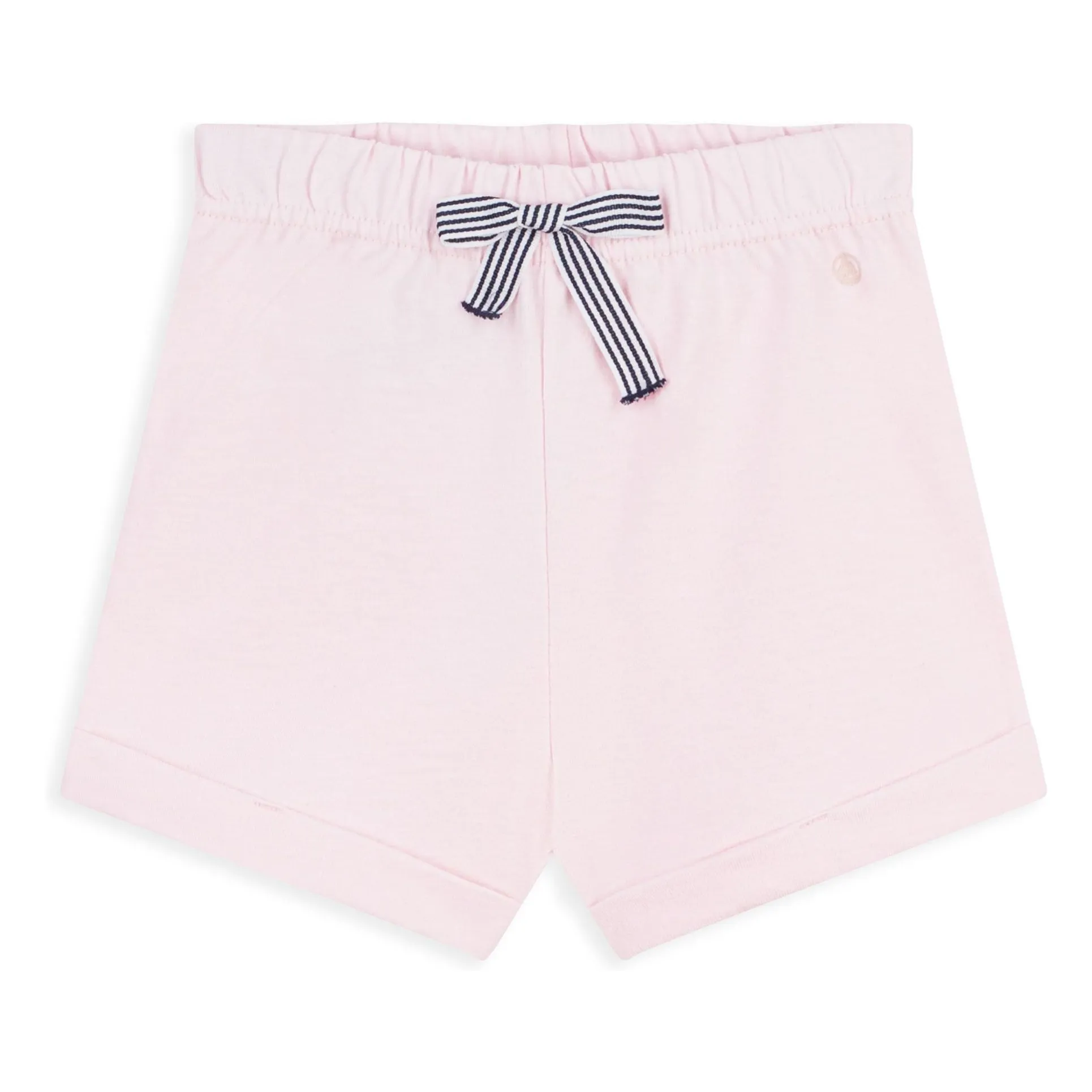 Petit Bateau Pale Pink Organic Cotton Fleece Shorts