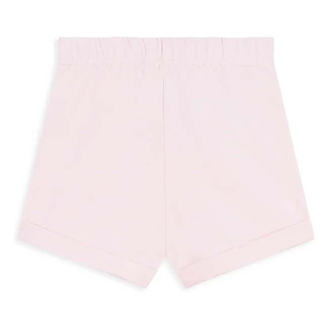Pantalones cortos de forro polar de algodón ecológico | Rosa Pálido