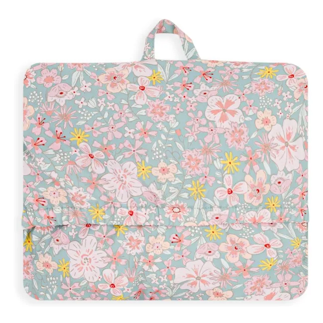 Cortavientos floreado Fibras recicladas | Azul Gris