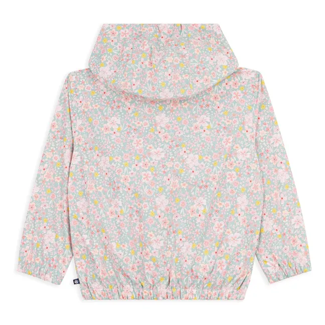 Cortavientos floreado Fibras recicladas | Azul Gris