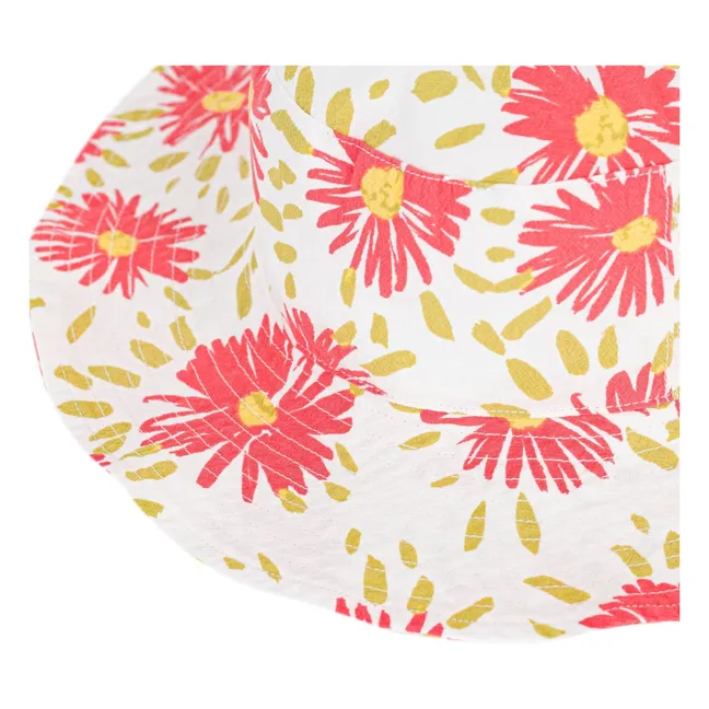 Capeline Fleurie Coton Bio | Ecru