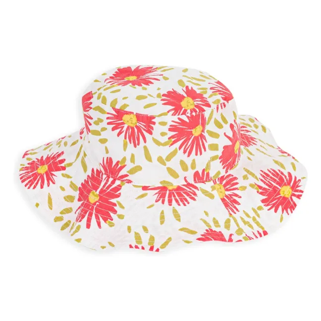 Sombrero floppy floral de algodón orgánico | Crudo