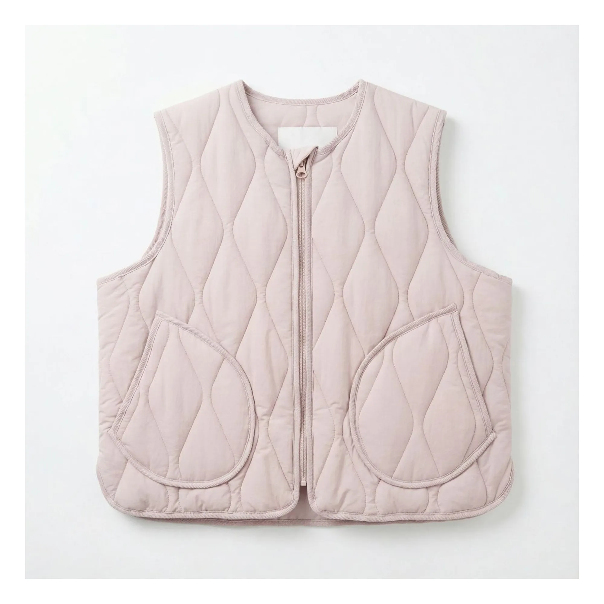 Smallable Kid Pale Pink Sleeveless Quilted Cheer Jacket