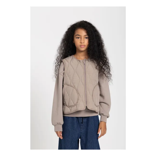 Chaqueta acolchada sin mangas | Gris Topo