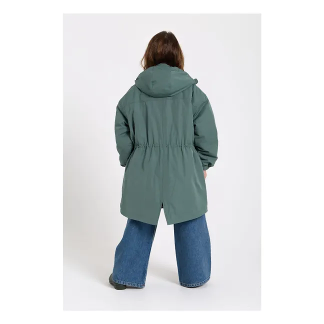 Parka Doublée Fox Fibres Recyclées | Vert canard