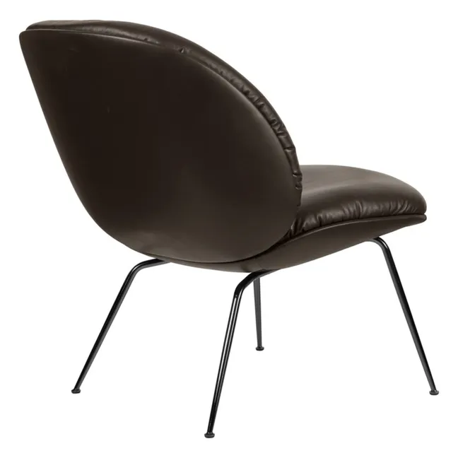 Chaise lounge en cuir Beetle Soft, Gamfratesi | Café