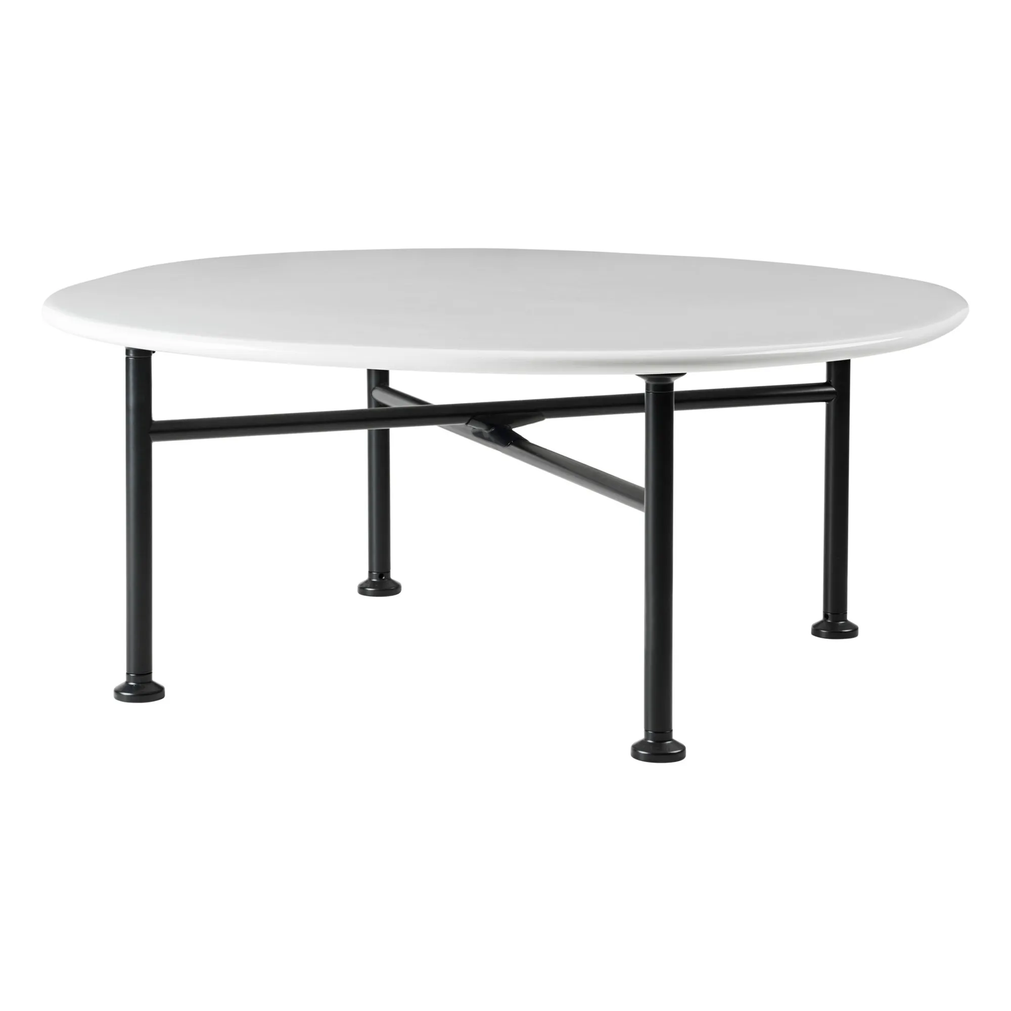 Gubi White Carmel Round Ceramic Coffee Table, Oeo Studio