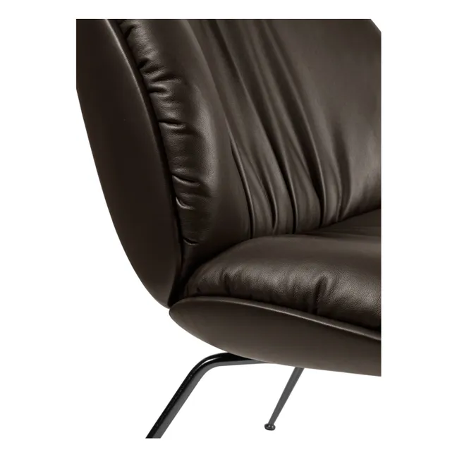 Chaise lounge en cuir Beetle Soft, Gamfratesi | Café