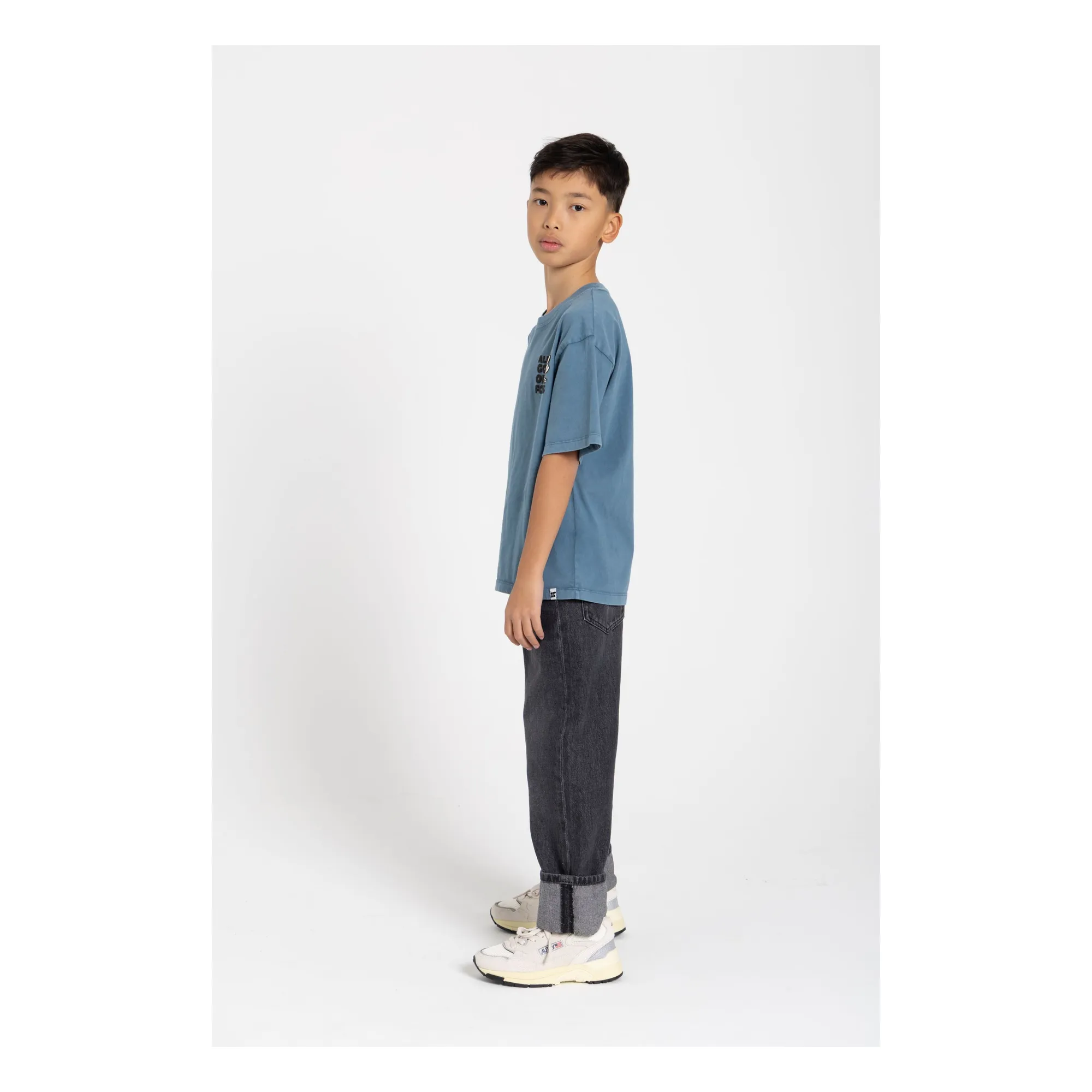 T-shirt Finn Coton Bio | Bleu- Image produit n°3