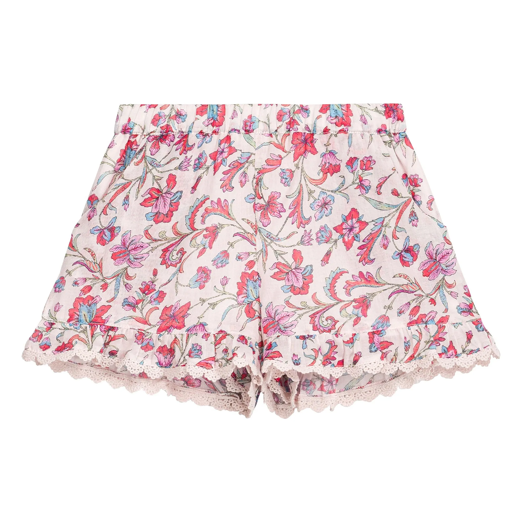 Louise Misha Cream Vallaloid Flowered Short