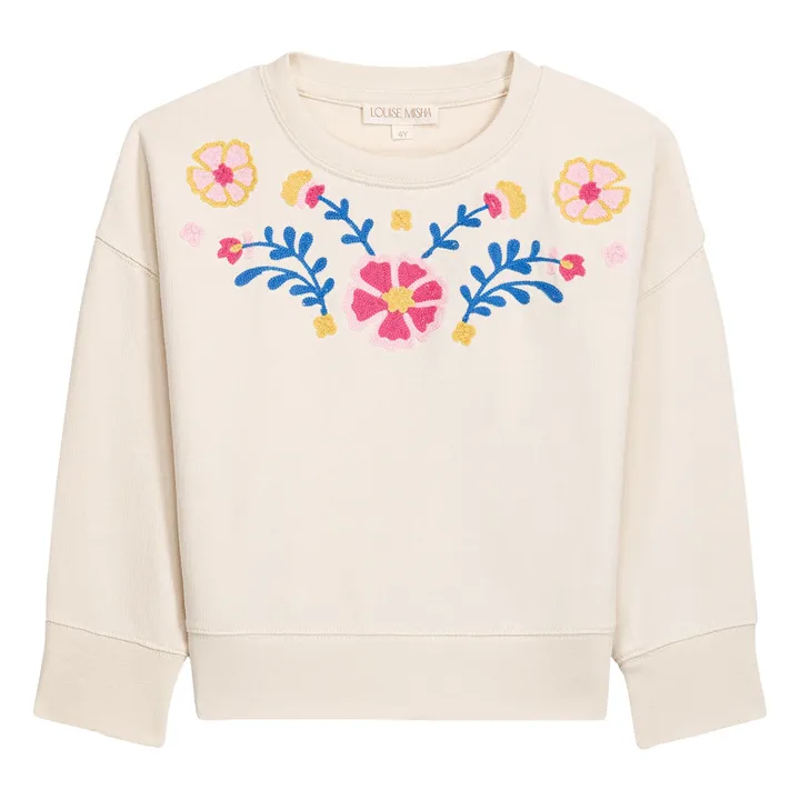 Sudadera bordada Estella | Crema- Imagen del producto n°0