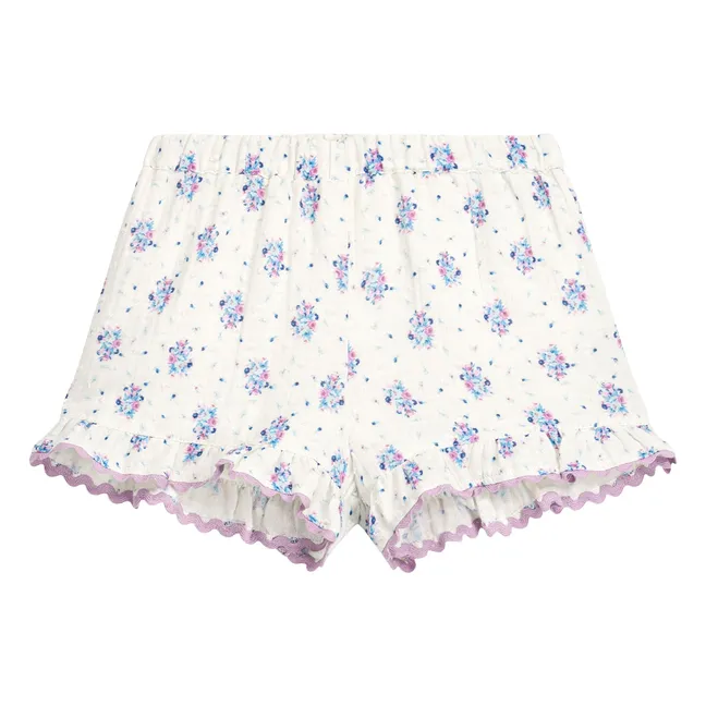 Short Volants Vallaloid Fleuri | Crème