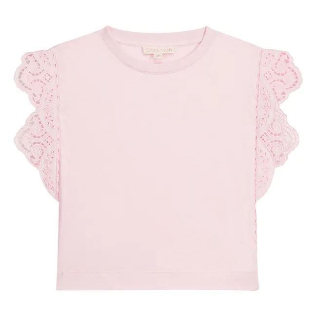 Malalia embroidered T-shirt Organic cotton | Pink