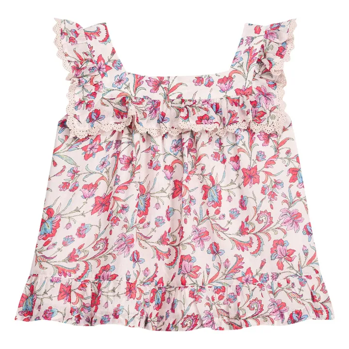 Blouse Inessa Fleurie Coton Bio | Cream- Product image n°0