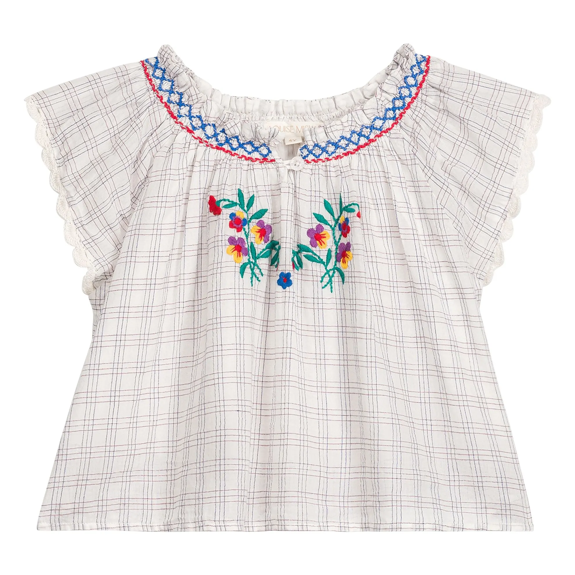 Louise Misha Cream Perla Blouse Organic Cotton Tiles