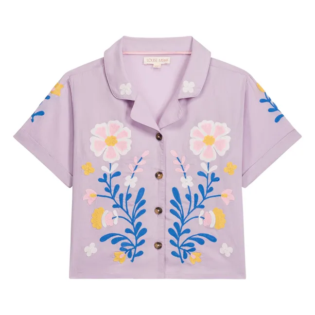 Chemise Brodée Alova Coton Bio | Parme