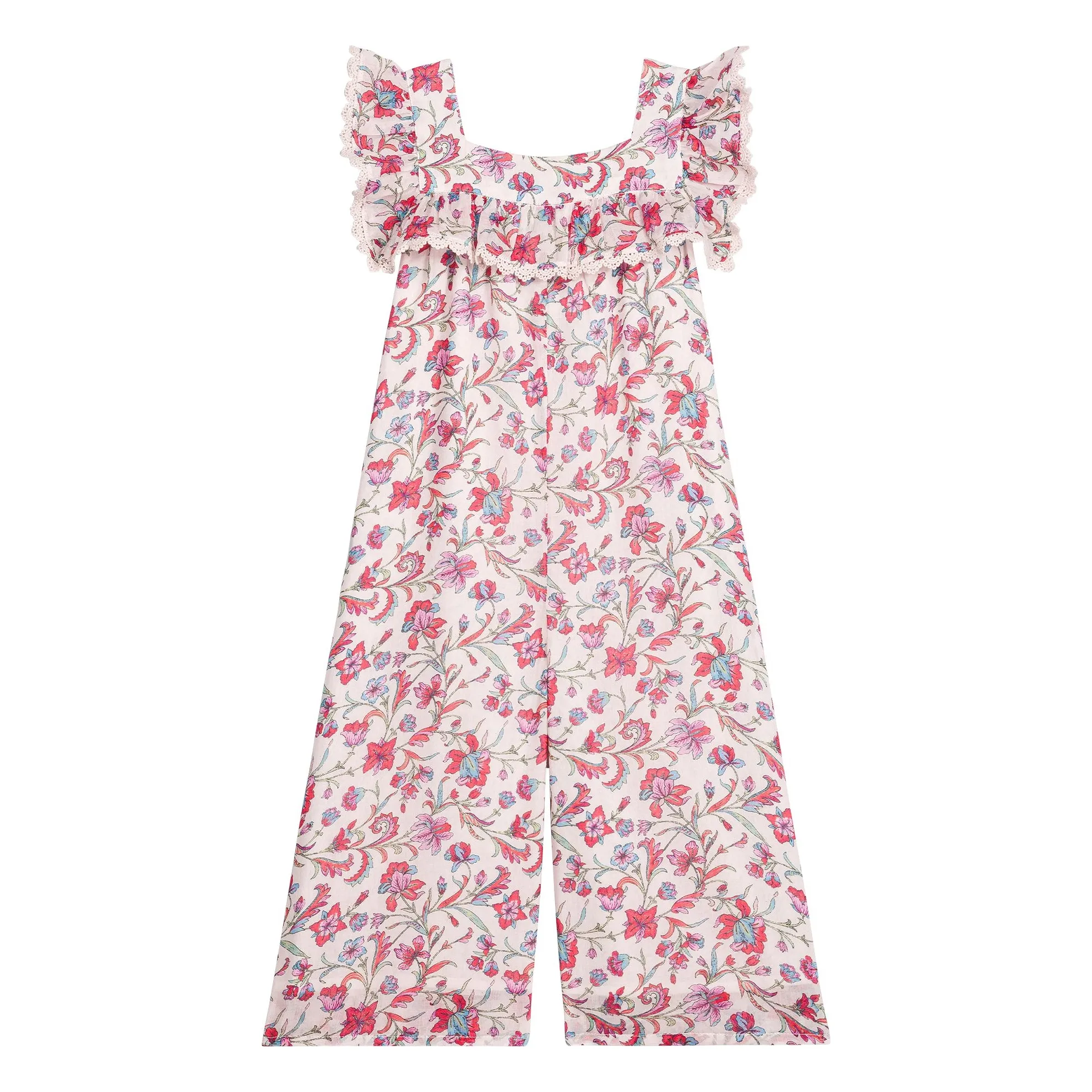 Louise Misha Cream Irma Fleurie Organic Cotton Jumpsuit