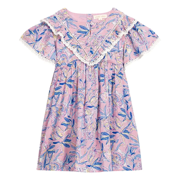 Siloe organic cotton dress | Purple- Product image n°0