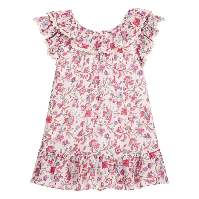 Robe Natiyana Fleurie Coton Bio | Crème