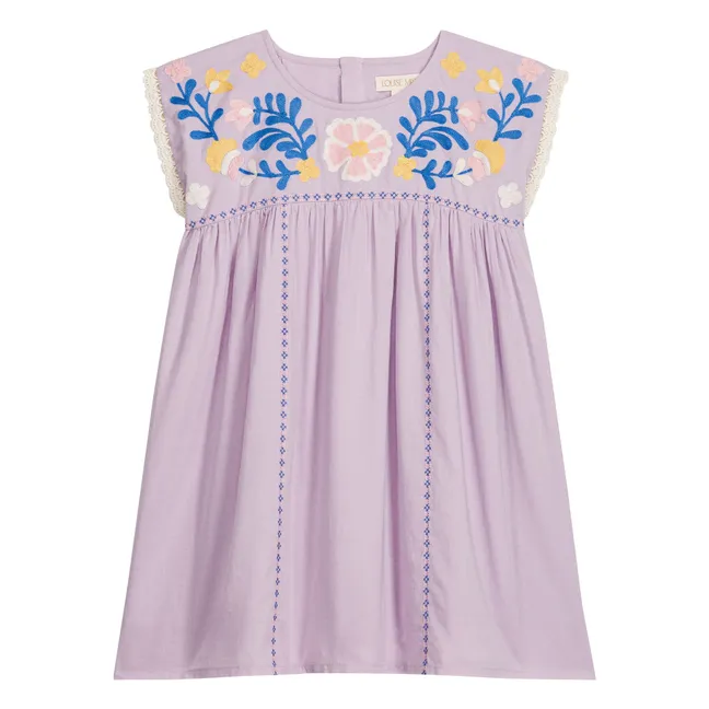 Vestido bordado de algodón ecológico Talula | Parma