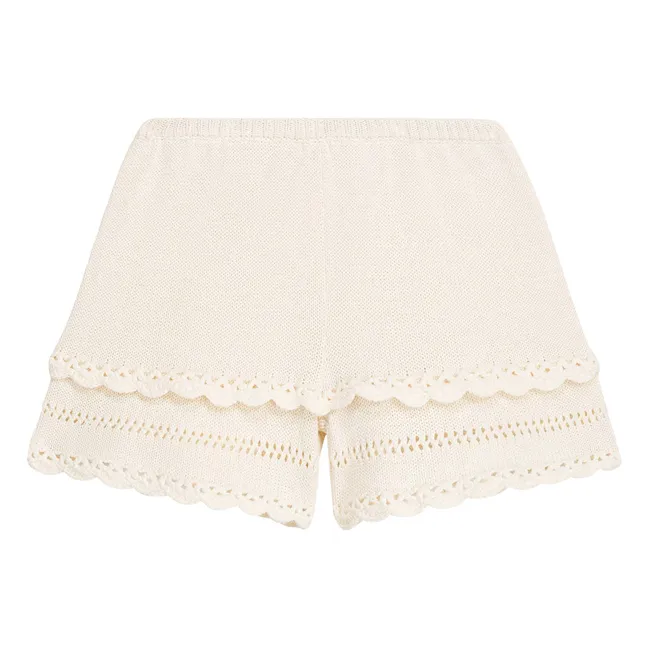 Mekylane Mesh openwork shorts | Cream