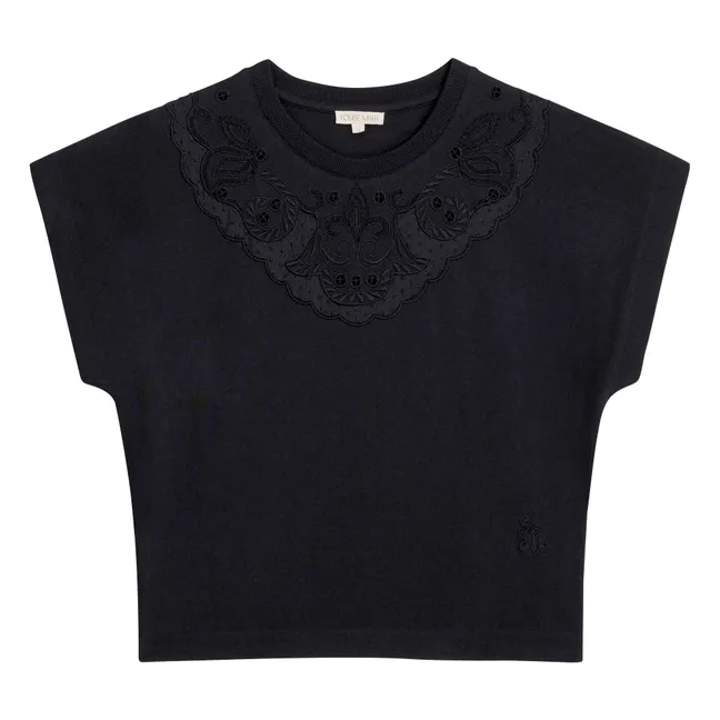 Camiseta de algodón Astralys | Negro