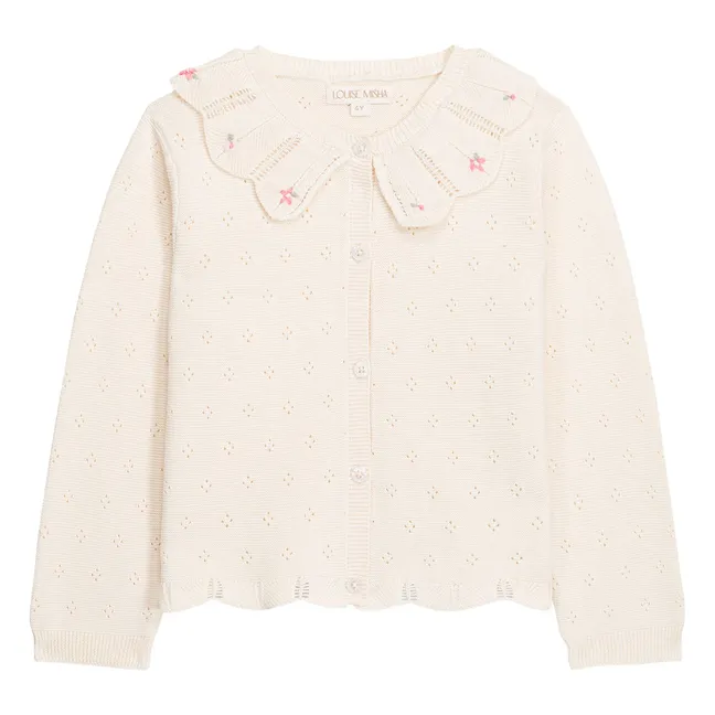 Gilet in pointelle Mynalette | Crema