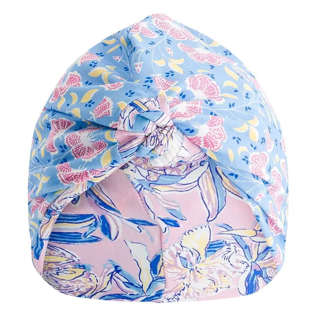 Abina Floral Bathing Cap Recycled Fibers | Blue