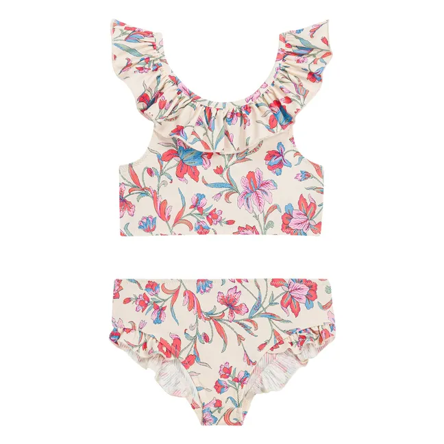 Maillot de Bain Primavera Fleuri Fibres Recyclées | Crème
