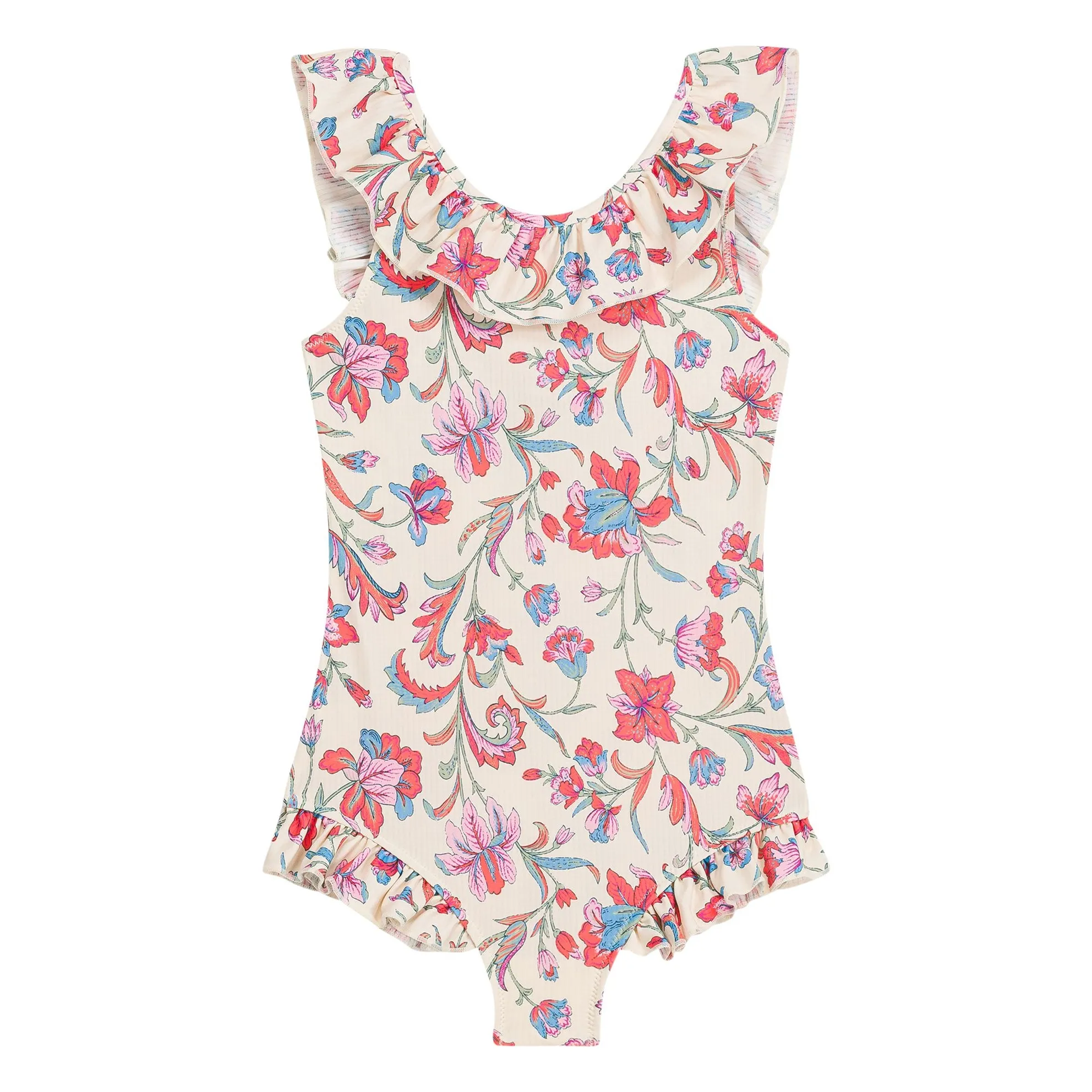 Louise Misha Cream Andrea Fleuri Swimsuit Recycled Fibers