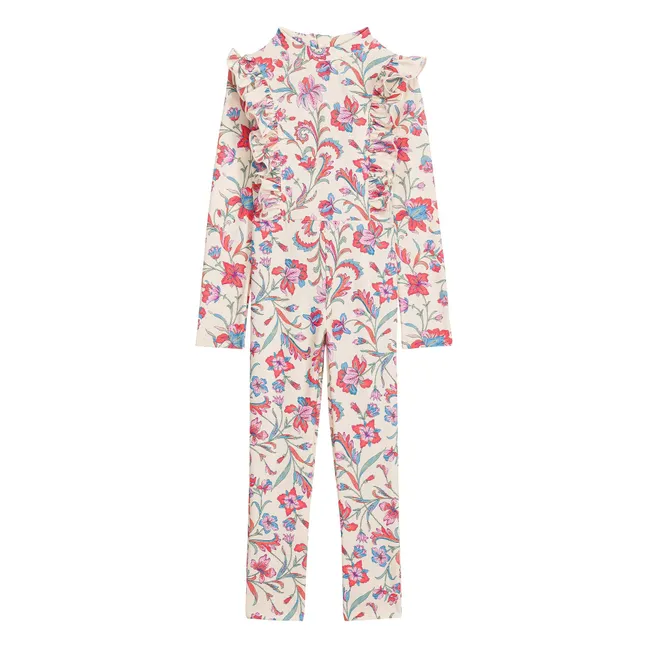 Combinaison de Bain Linette Fleurie Fibres Recyclées | Crème