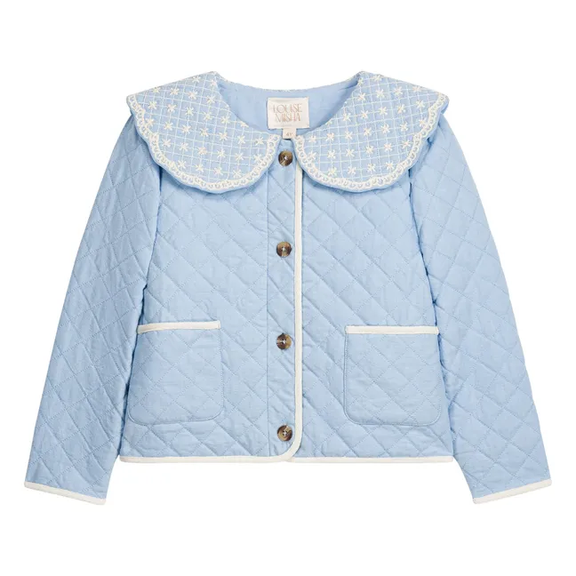 Augustina Organic Cotton Quilted Jacket | Blue