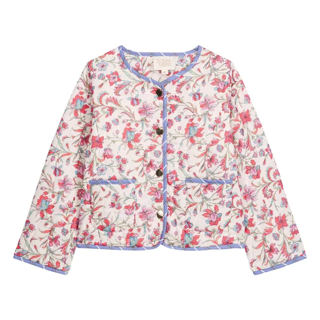 Chaqueta acolchada de algodón orgánico Astrid Fleurie | Crema