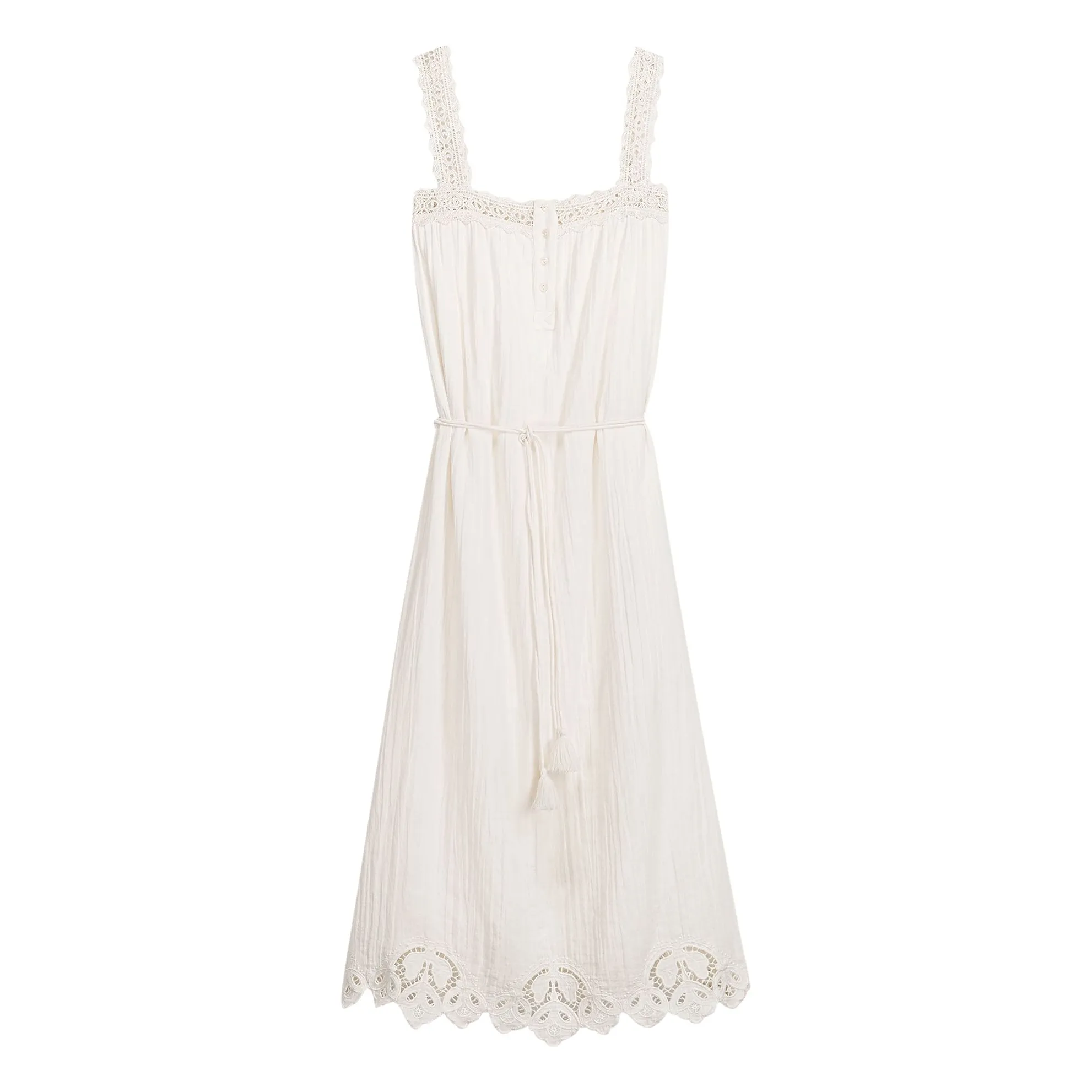 Louise Misha Ecru Madera Organic Cotton Dress