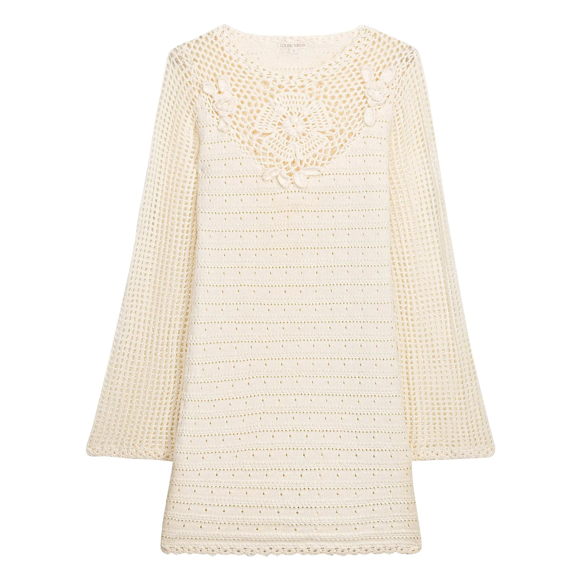 Louise Misha Cream Eleonora Cotton Dress