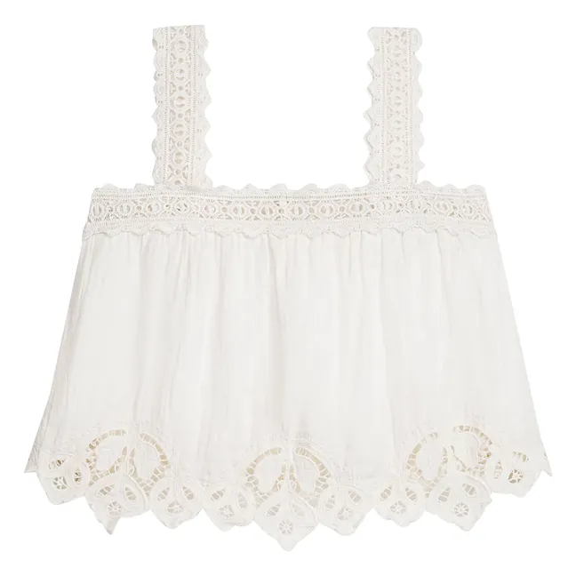 Top in cotone organico Paralio | Bianco