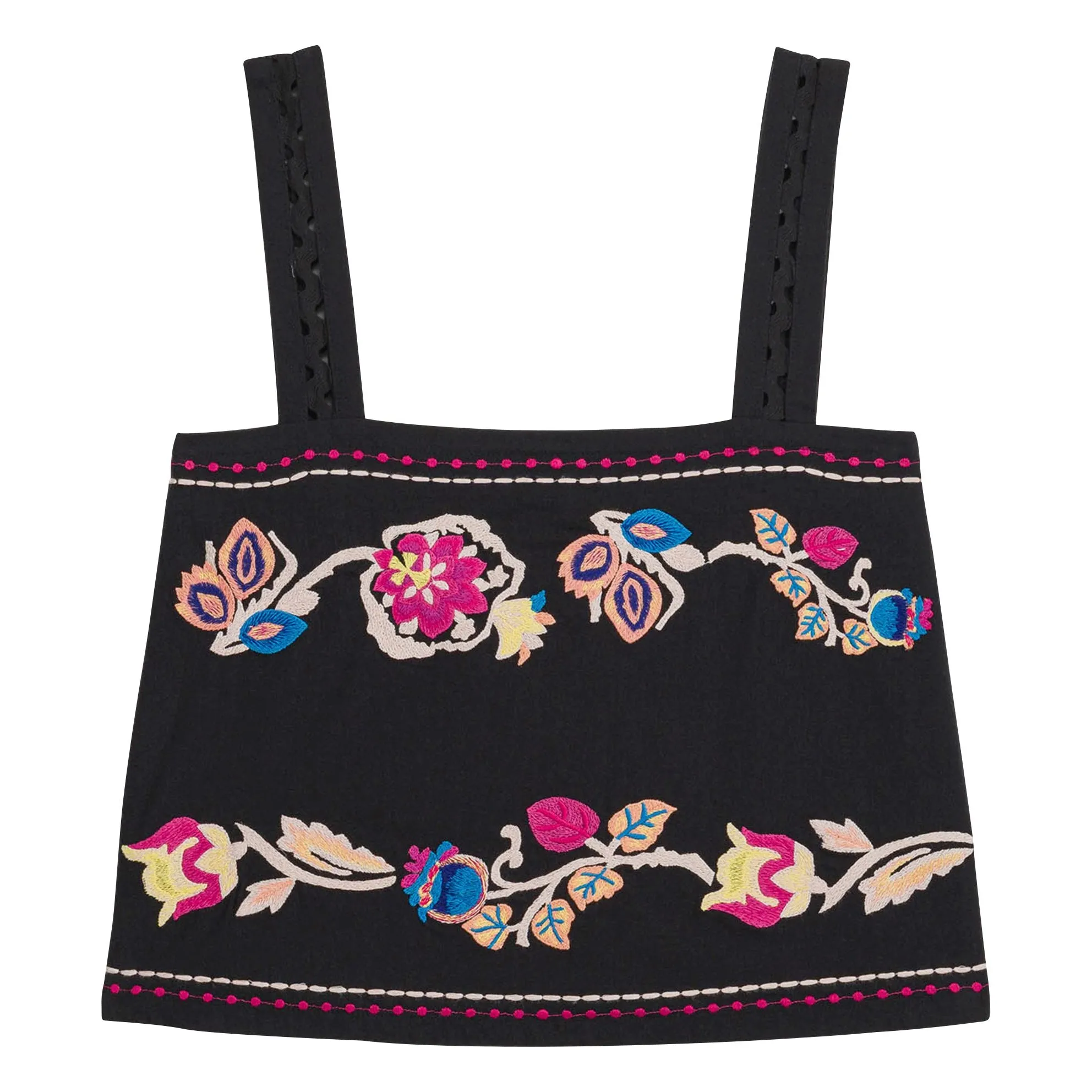 Louise Misha Black Phaedra Organic Cotton Top
