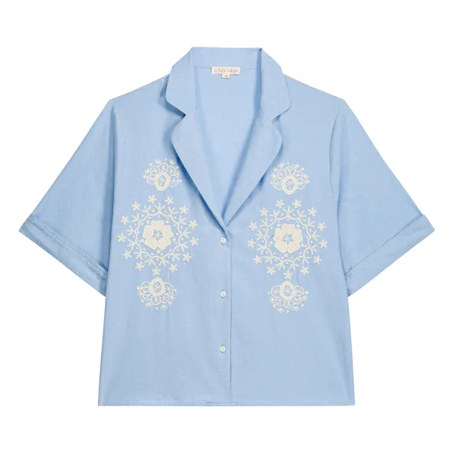 Camisa Emilius de algodón orgánico | Azul Cielo