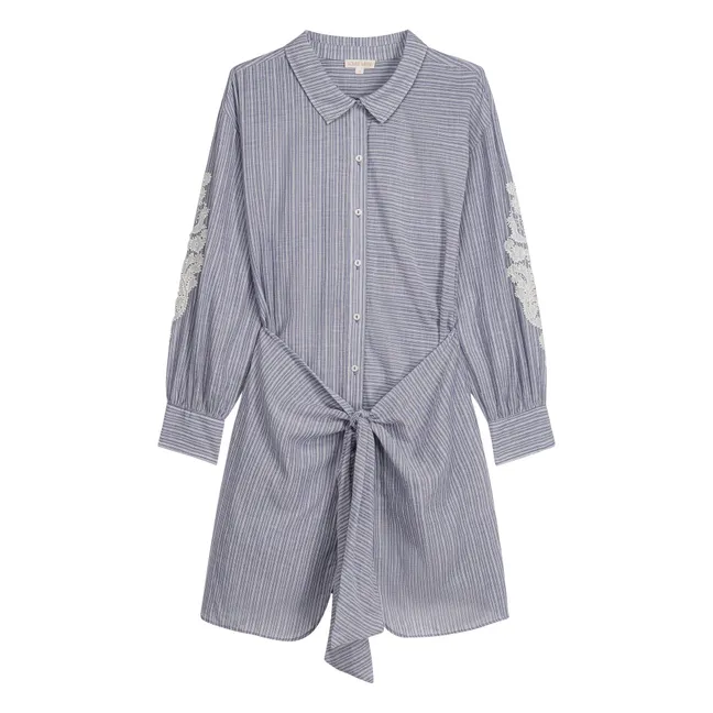 Robe Rayures Berenjere Coton Bio | Bleu