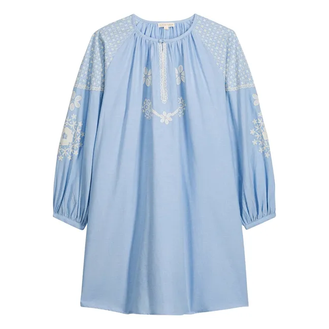 Janice organic cotton dress | Blue