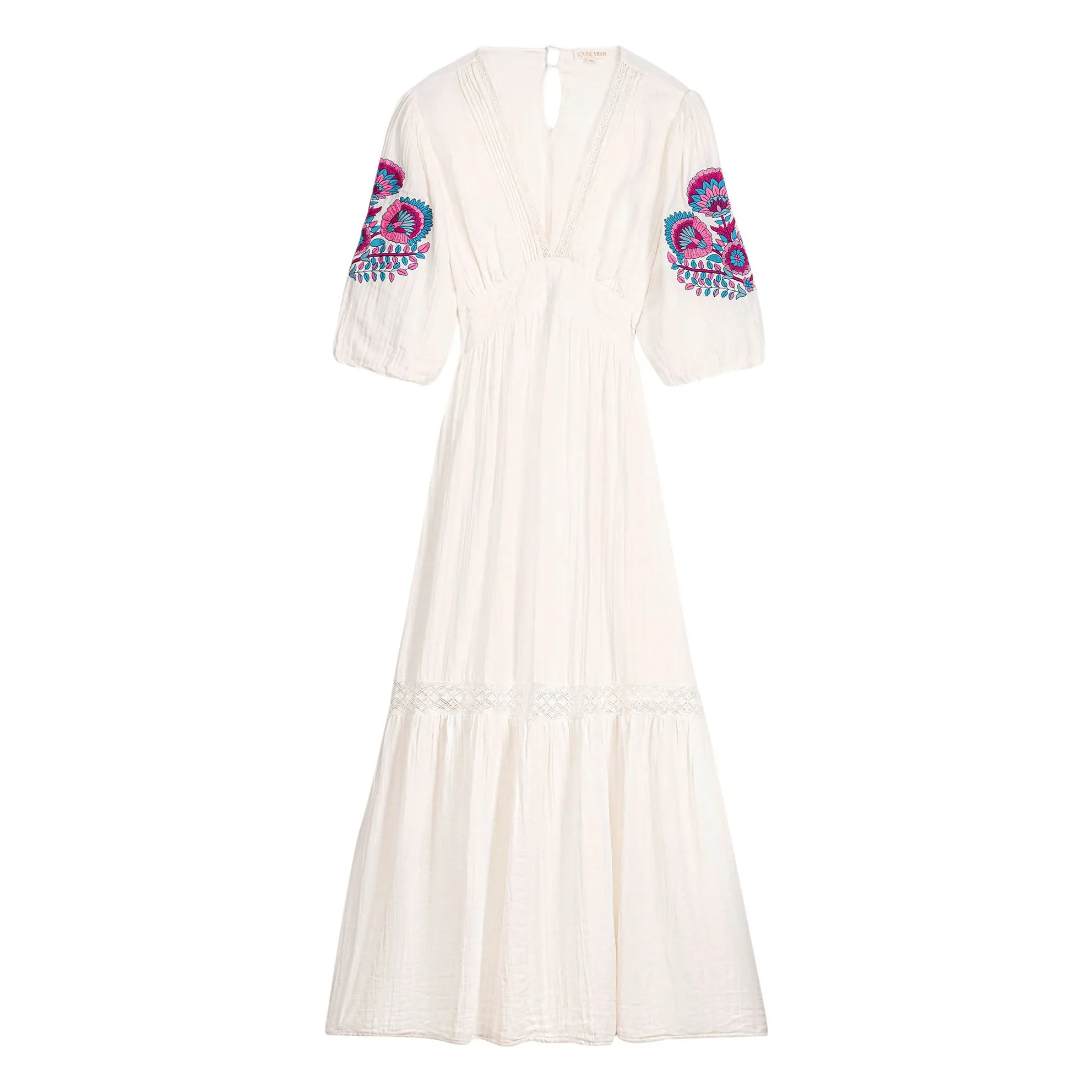 Louise Misha White Aurelia Organic Cotton Dress
