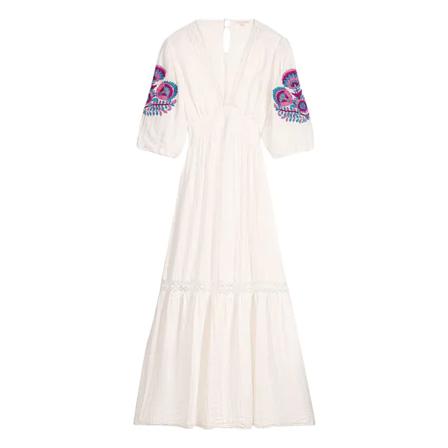 Aurelia organic cotton dress | White