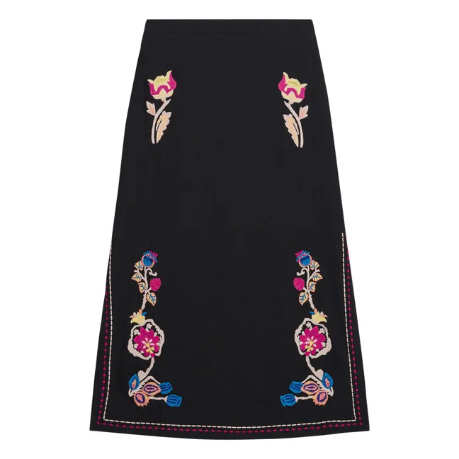 Amarante organic cotton skirt | Black