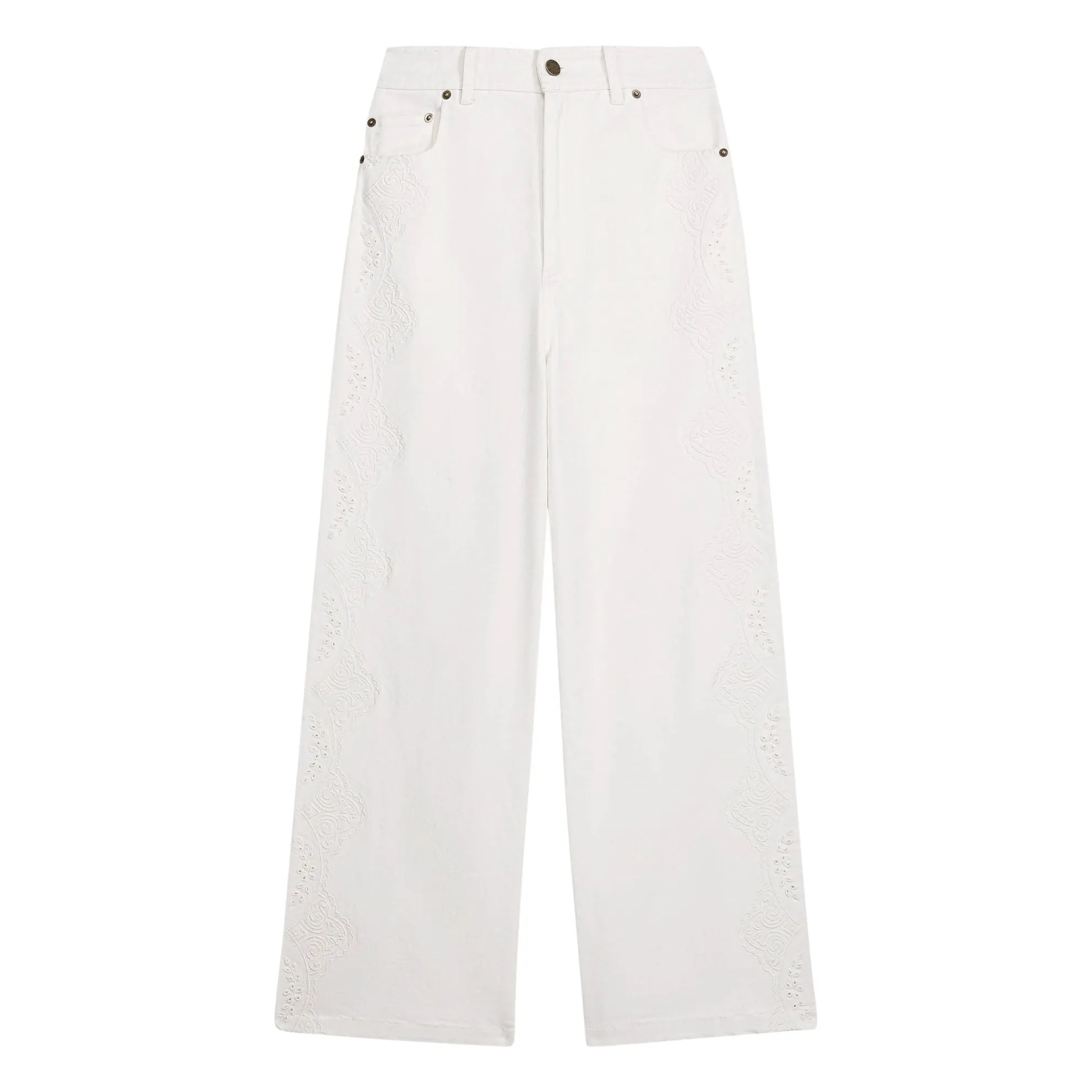 Louise Misha White Solange Cotton Pants