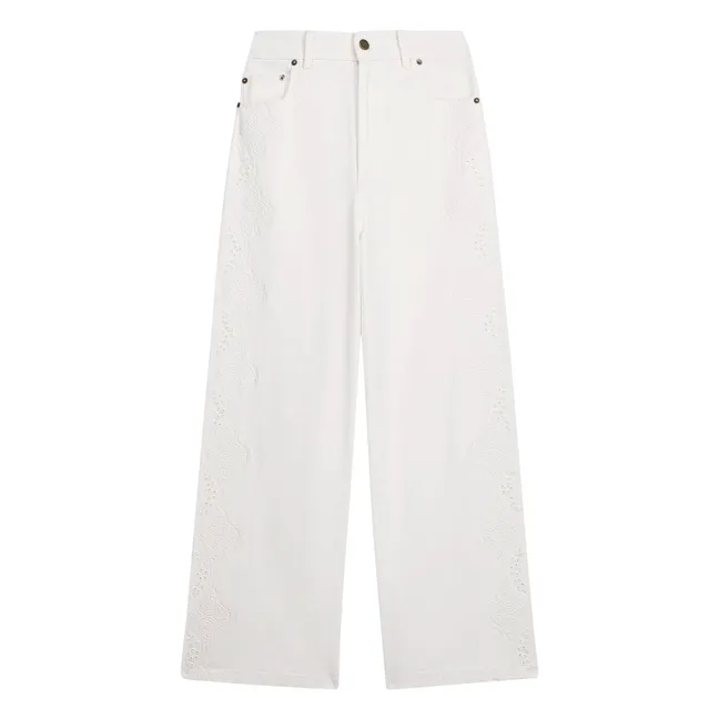 Pantalon Solange Coton | Blanc