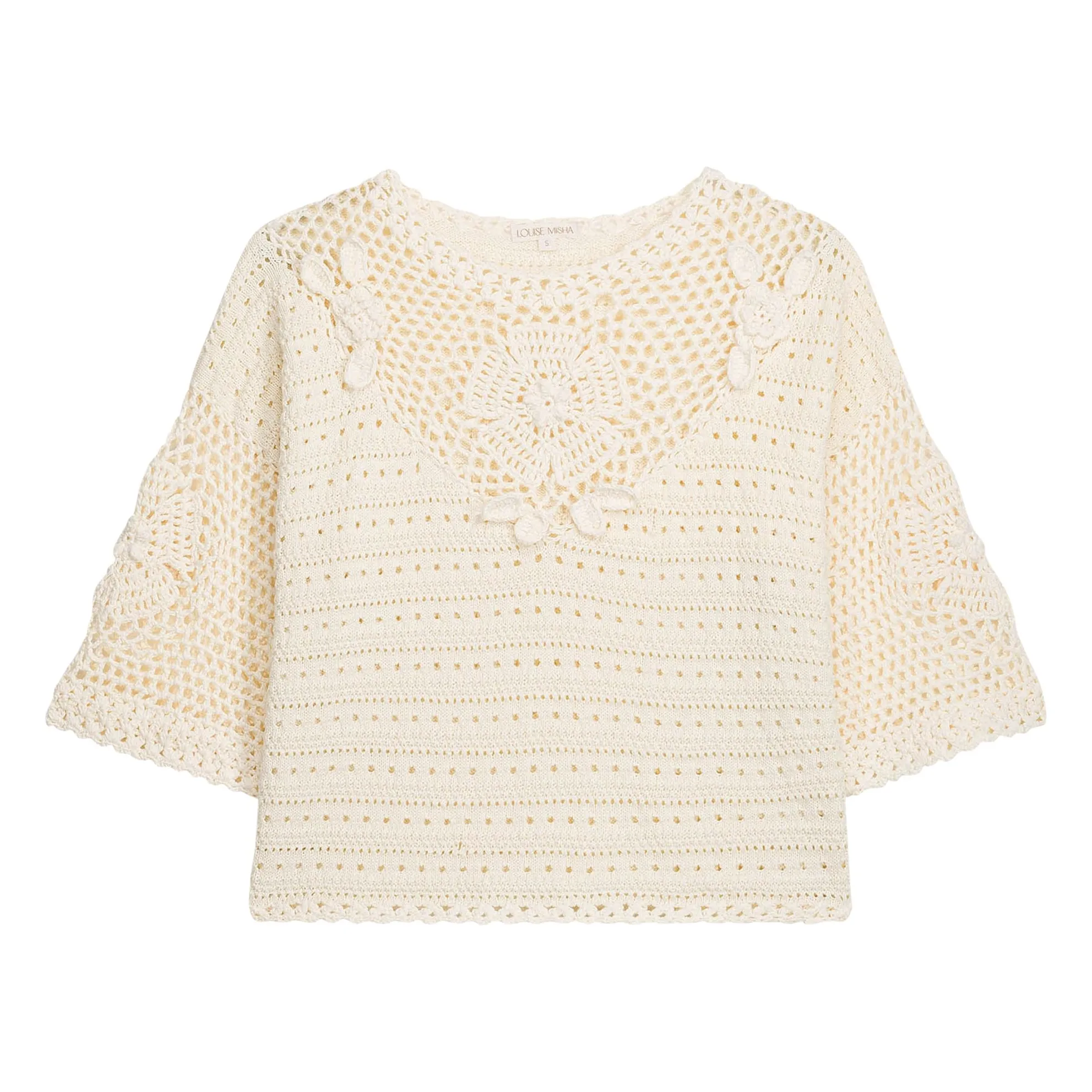 Louise Misha Cream Eleanor Cotton Top